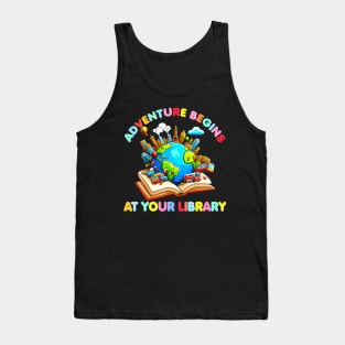 Adventure Begins At Your Library Summer Reading 2024 Earth Tank Top